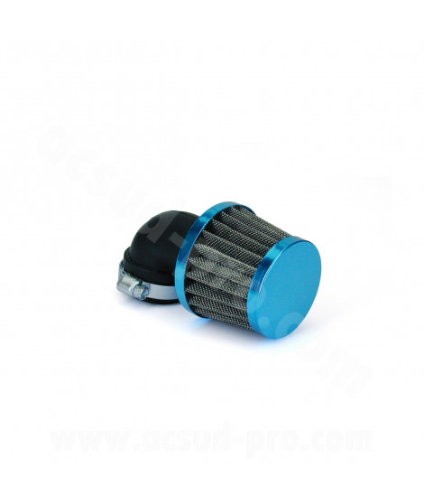 FILTRE A AIR TNT TYPE KN SMALL COUDE Ø28/35 BLEU