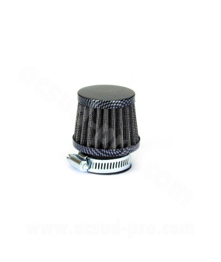 FILTRE A AIR TNT TYPE KN SMALL DROIT Ø28/35 IMITATION CARBONE