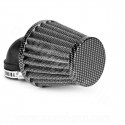 FILTRE A AIR TYPE KN COUDE Ø28/35 IMITATION CARBONE