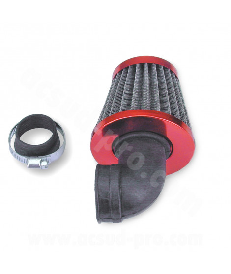 FILTRE A AIR TYPE KN COUDE Ø28/35 ROUGE