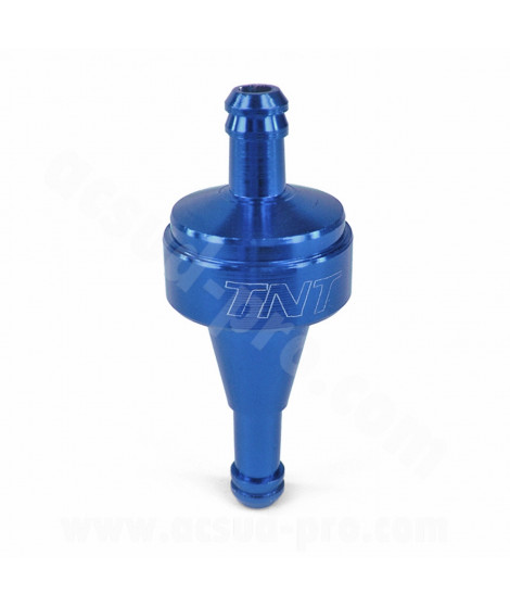 FILTRE A ESSENCE CNC BLEU ANODISE Ø6 DEMONTABLE