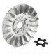 FLASQUE / JOUE FIXE VARIATEUR ALU ADAPT. SCOOTER GY6 50CC 2T / CPI ARAGON HUSSAR OLIVER POPCORN  / SCOOTER KEEWAY 2T Ø16