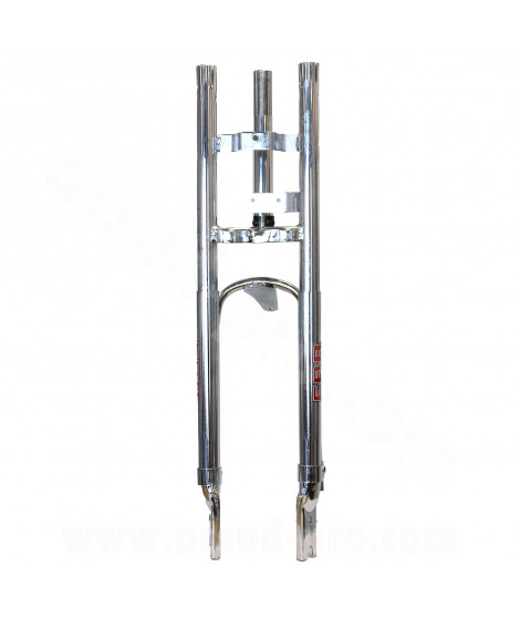 FOURCHE CYCLO EBR  ADAPT. PEUGEOT 103 (Ø25mm  / COURSE : 60mm) CHROME