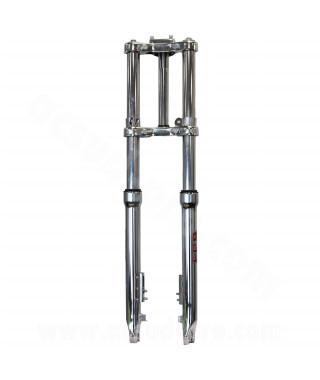 FOURCHE CYCLO EBR  ADAPT. PEUGEOT 103 SPX ROUE EN 16 POUCES CHROME