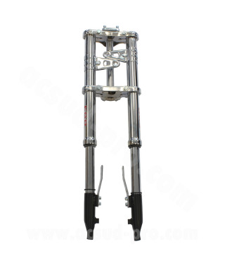 FOURCHE CYCLO EBR INVERSEE ADAPT. PEUGEOT 103 (Ø30mm / COURSE : 95mm) CHROME