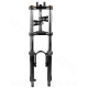 FOURCHE CYCLOMOTEUR EBR ADAPT. PEUGEOT 103 - MBK 51 AVEC STABILISATEUR RENFORCE + REGLAGE PRECHARGE RESSORT NOIR