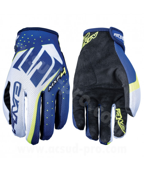 GANTS CROSS FIVE MXF4 BLUE/FLUO YELLOW TAILLE M