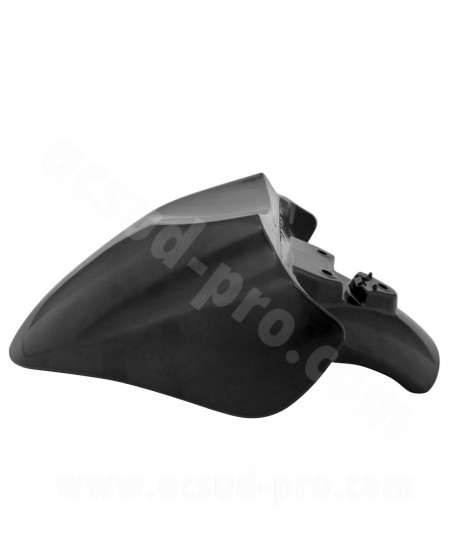 GARDE BOUE AVANT ADAPT. MBK 50 OVETTO 2008-2010 /  YAMAHA 50 NEOS 2008-2010  NOIR METAL