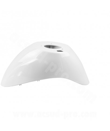 GARDE BOUE AVANT ADAPT. PIAGGIO ZIP SP2 50 2T LC BLANC (MONO FOURCHE)