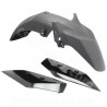 GARDE BOUE AVANT ADAPT. YAMAHA XMAX 125cc 2018-19  / 300CC 2017-2019  / 400CC 2018-2019  NOIR BRILLANT  (3 PIECES)