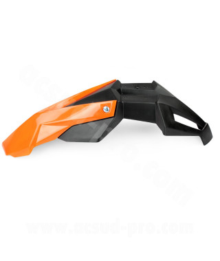 GARDE BOUE AV SUPER MOTARD NOEND UNIVERSEL (2 PIECES) NOIR / ORANGE