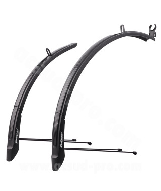 GARDE BOUE VELO SET 26"/28" CITY/VTC POLISPORT EXPANDER CITY REGLABLE EN LONGUEUR LARGEUR 46 (LA PAIRE)