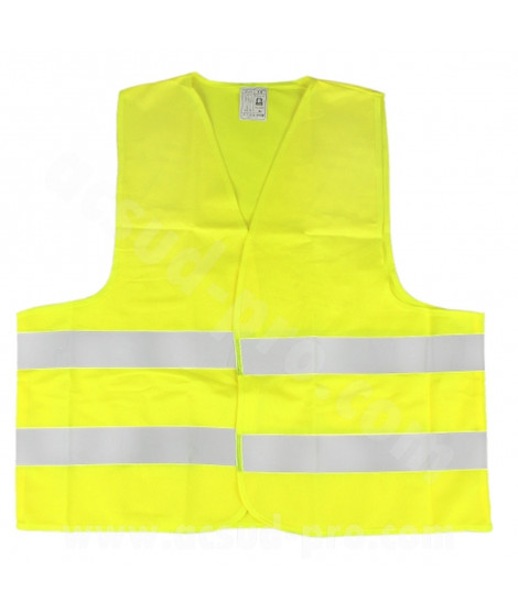 GILET DE SECURITE JAUNE HAUTE VISIBILITE HOMOLOGUE ADULTE TAILLE XL