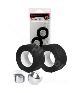 GUIDOLINE COTON TRESSOREX 85 NOIR (X2) EMBOUTS CHROMES VELOX/PERF (PACKAGE)