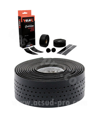 GUIDOLINE SOFT GRIP PERFOREE NOIR VELOX - EPAISSEUR 2.5MM ((LA PAIRE)