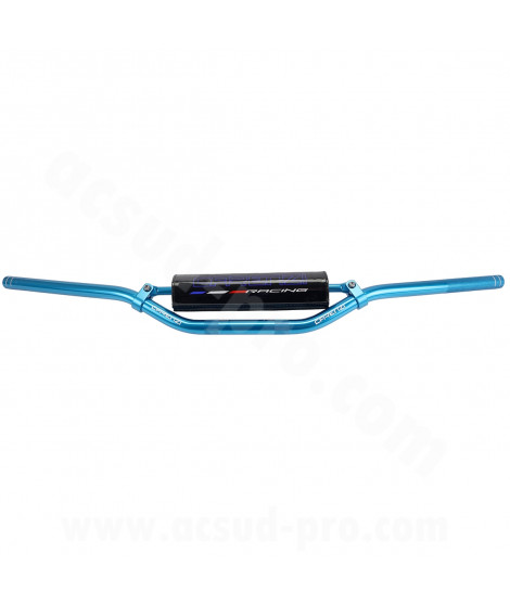 GUIDON MOTO CROSS / MECABOITE CARENZI EVO AVEC MOUSSE Ø22MM  (L : 810MM / H : 50mm) BLEU