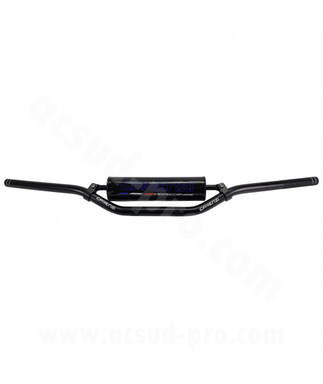 GUIDON MOTO CROSS / MECABOITE CARENZI EVO AVEC MOUSSE Ø22MM  (L : 810MM / H : 50mm) NOIR