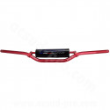 GUIDON MOTO CROSS / MECABOITE CARENZI EVO AVEC MOUSSE Ø22MM  (L : 810MM / H : 50mm) ROUGE