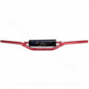 GUIDON MOTO CROSS / MECABOITE CARENZI EVO AVEC MOUSSE Ø22MM  (L : 810MM / H : 50mm) ROUGE