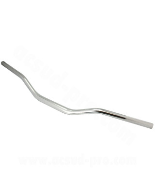 GUIDON MOTO / MECABOITE / CROSS  OVERSIZE NOEND Ø28.6  SILVER  GU10 (L : 825mm H : 75mm)
