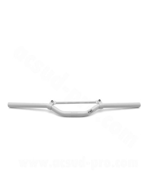 GUIDON STREET BIKE TNT ALU BLANC L : 625MM AVEC BARRE DE RENFORT (H : 40MM SOUS BARRE)