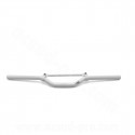 GUIDON STREET BIKE TNT ALU BLANC L : 625MM AVEC BARRE DE RENFORT (H : 40MM SOUS BARRE)