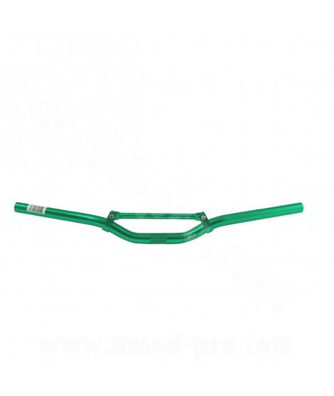 GUIDON STREET BIKE TNT ALU VERT L : 625MM AVEC BARRE DE RENFORT (H : 40MM SOUS BARRE)