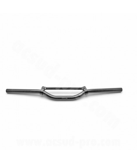 GUIDON STREET BIKE TNT IMITATION CARBONE L : 625MM AVEC BARRE DE RENFORT (H : 40MM SOUS BARRE)