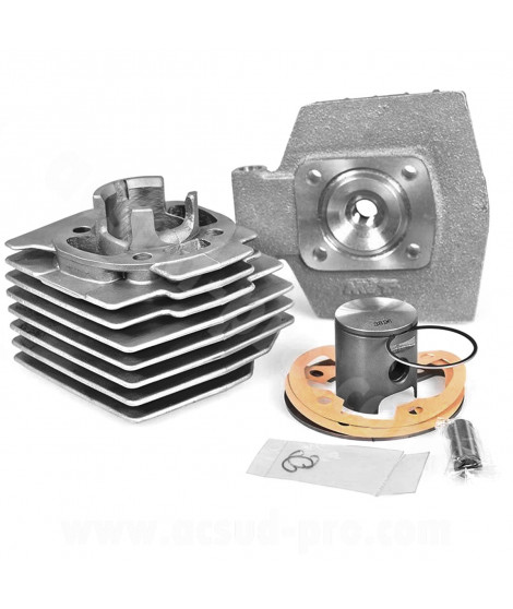 HAUT MOTEUR CYCLO MVT ALU G1 ADAPT. MBK 51 AIR RACING / 88 MAGNUM XR CLUB (CYLINDRE + CULASSE) (HM34)