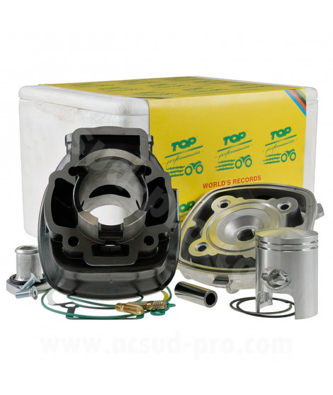 HAUT MOTEUR SCOOT TOP PERF FONTE ADAPT . PIAGGIO H2O / NRG / RUNNER / DNA / ZIP LC / SR50  (CYLINDRE + CULASSE)