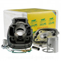 HAUT MOTEUR SCOOT TOP PERF FONTE ADAPT . PIAGGIO H2O / NRG / RUNNER / DNA / ZIP LC / SR50  (CYLINDRE + CULASSE)