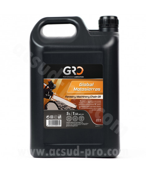 HUILE CHAINE DE TRONCONNEUSE GLOBAL RACING OIL VISCOSITE ISO 100  (5L) GRO
