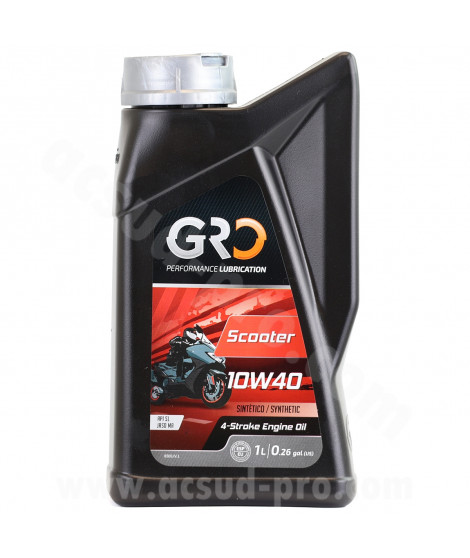 HUILE GLOBAL RACING OIL 4T GLOBAL SCOOTER 10W40 SYNTHESE (BIDON 1L) GRO