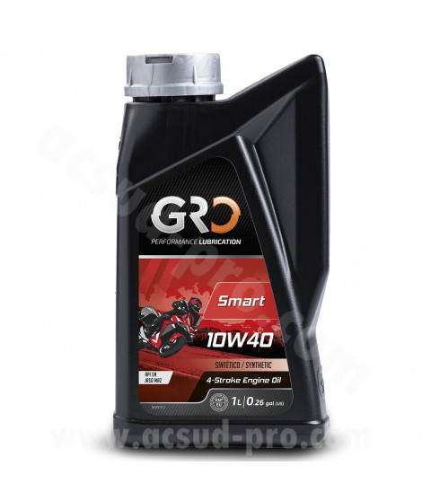 HUILE GLOBAL RACING OIL 4T GLOBAL SMART 10W40 SYNTHESE (BIDON 1L) GRO