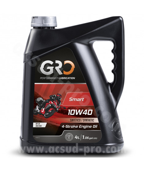 HUILE GLOBAL RACING OIL 4T GLOBAL SMART 10W40 SYNTHESE (BIDON 4L) GRO