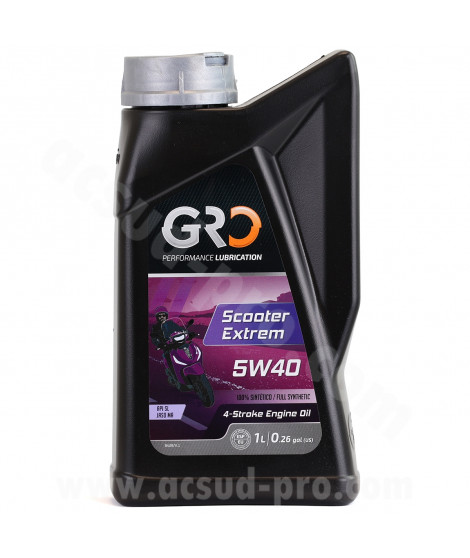 HUILE GLOBAL RACING OIL 4T SCOOTER EXTREM 5W40 100% SYNTHESE (BIDON 1L) GRO