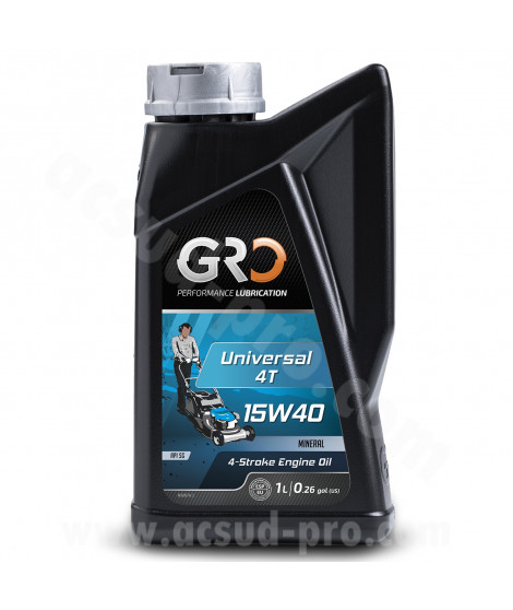 HUILE GLOBAL RACING OIL 4T UNIVERSAL 4T 15W40 MULTIGRADE (BIDON 1L) GRO