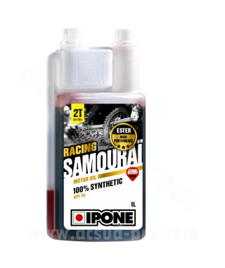 HUILE IPONE 2T SAMOURAÏ RACING 100% SYNTHESE SENTEUR FRAISE (BIDON 1L)