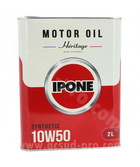 HUILE IPONE HERITAGE 10 W 50 (2L) 100% SYNTHETIC 4T (VENDU A L'UNITE)