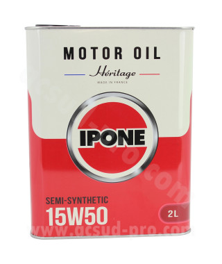 HUILE IPONE HERITAGE 15 W 50 (2L) SEMI  SYNTHETIC 4T (VENDU A L'UNITE)