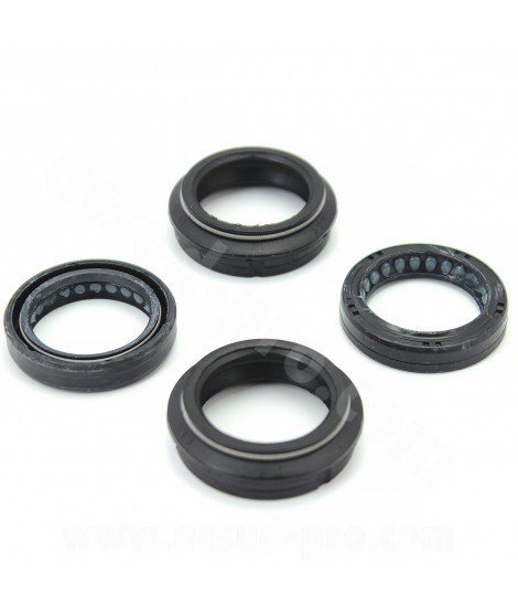 JOINT SPI FOURCHE + CACHE POUSSIERE POUR FOURCHE EBR MBK BOOSTER / NITRO / YAMAHA BWS / SLIDER (LA PAIRE)