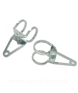 KIT 2 PCES SUPPORT OPTIQUE RACING COURT CHROME Ø28