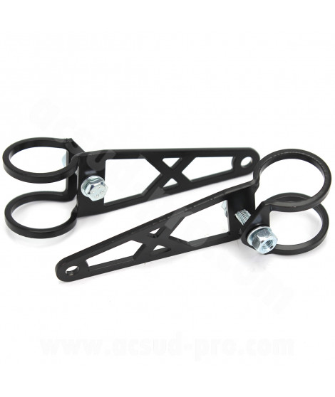 KIT 2 PCES SUPPORT OPTIQUE RACING COURT NOIR Ø28