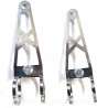 KIT 2 PCES SUPPORT OPTIQUE RACING X LONG CHROME Ø28