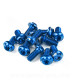 KIT 6 VIS ALU BLEU TOKEN POUR DISQUE AVEC CLE TORX