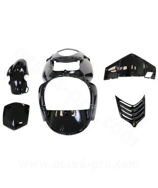 KIT CARROSSERIE ADAPT. APRILIA SONIC 50CC 1998-2008  NOIR BRILLANT (5 PIECES)