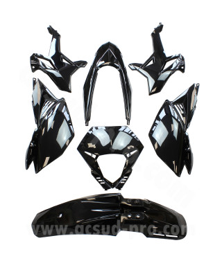 KIT CARROSSERIE ADAPT. BETA 50 RR  MOTARD 2012-2020 (7 PIECES) NOIR