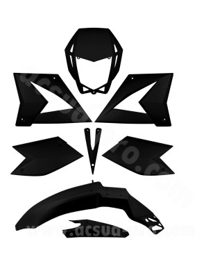 KIT CARROSSERIE ADAPT. CPI SM / SX 50cc NOIR (8 PIECES)