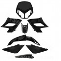 KIT CARROSSERIE ADAPT. DERBI SENDA DRD RACING / DRD LIMITED (2004-2010) NOIR (8 PIECES)