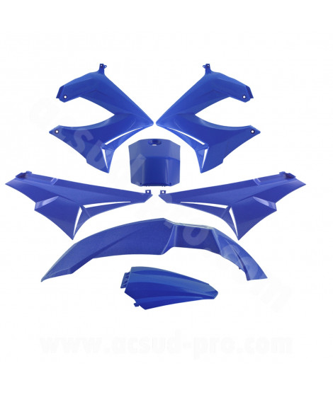 KIT CARROSSERIE ADAPT. DERBI SENDA DRD / XTREM 2000-2011  BLEU (7 PIECES)